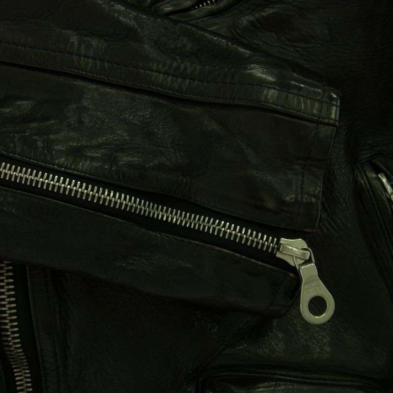 バックラッシュ 1254-19 ITALY SHOULDER GARMENT-DYED JACKET イタリアンショルダー 製品染め セミダブル ライダースジャケット 買取実績 画像