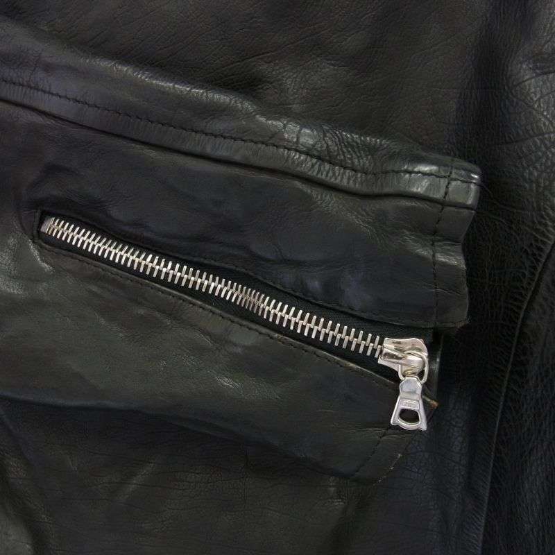 バックラッシュ 1498-06 JAPAN CALF GARMENT-DYED JACKET ジャパンカーフ製品染め フード付き ライダースジャケット 買取実績 画像