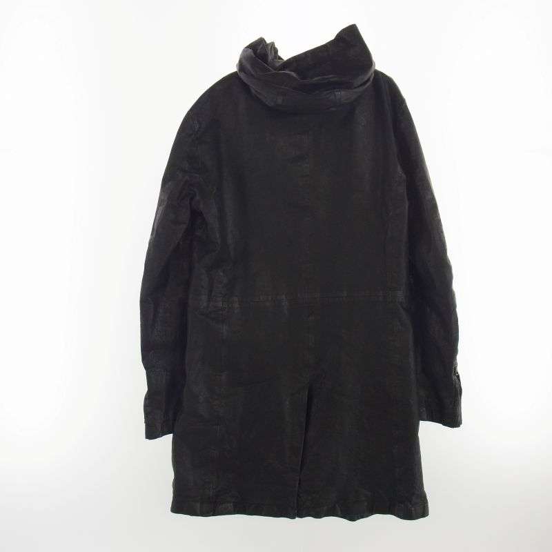 イサムカタヤマバックラッシュ 1604-03 × GULLAM グラム Hooded Coat Italian shoulder Cow leather イタリアン ダブルショルダー フーデッド コート 買取実績 画像