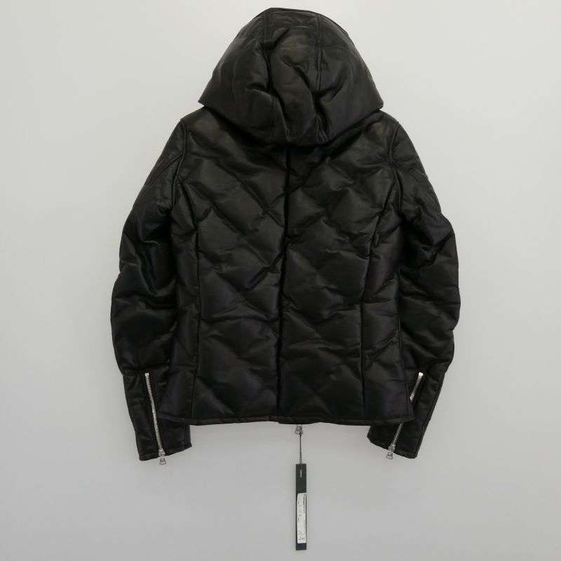 イサムカタヤマバックラッシュ 2031-16 MONOCHROME LUXURY STEER 0.6mm POLISH WHITE GOOSE DOWN BLOUSON キルティング レザー ダウン ジャケット ブルゾン 買取実績 画像