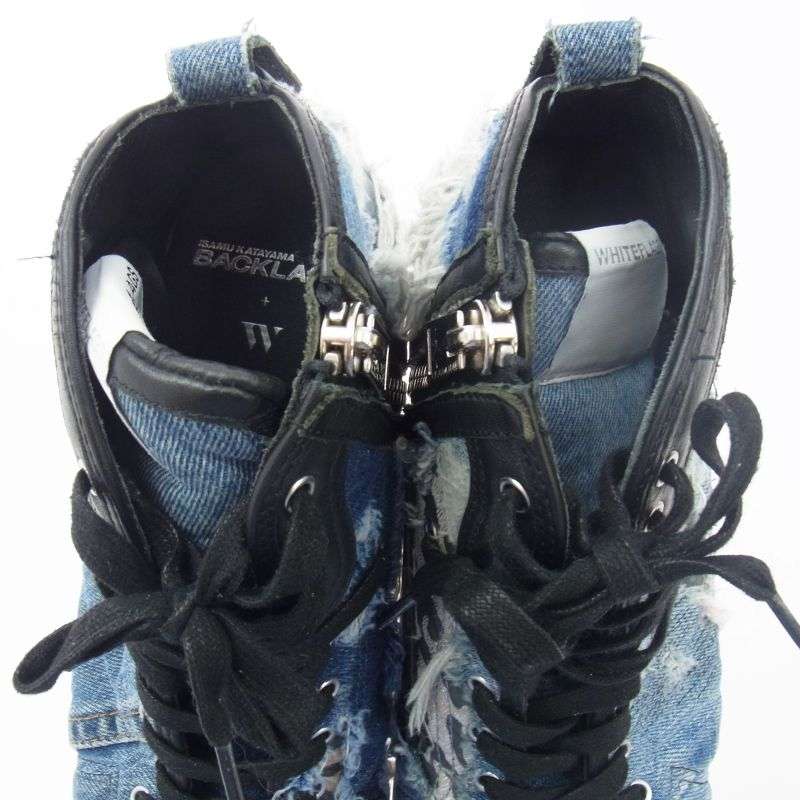 バックラッシュ WF-009BLVP WHITEFLAGS ホワイトフラッグス デニム スニーカー 買取実績 画像