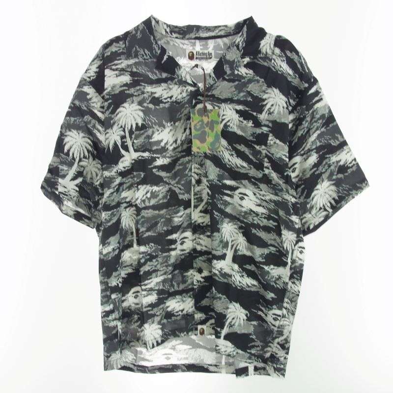 アベイシングエイプ 1L30132306 PALM TREE CAMO OPEN COLLAR POCKET SS SHIRT カモ オープンカラー 半袖 シャツ 買取実績 画像