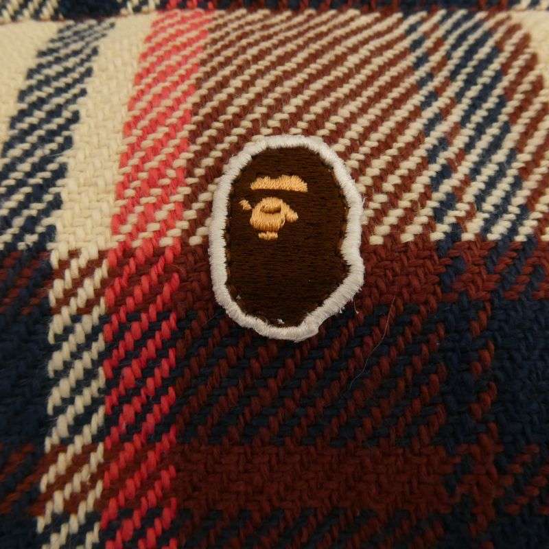 アベイシングエイプ 001DNJ801008M ラブジェネチェック CHECK DOWN JACKET 総柄 ジップアップ ダウン ジャケット 買取実績 画像