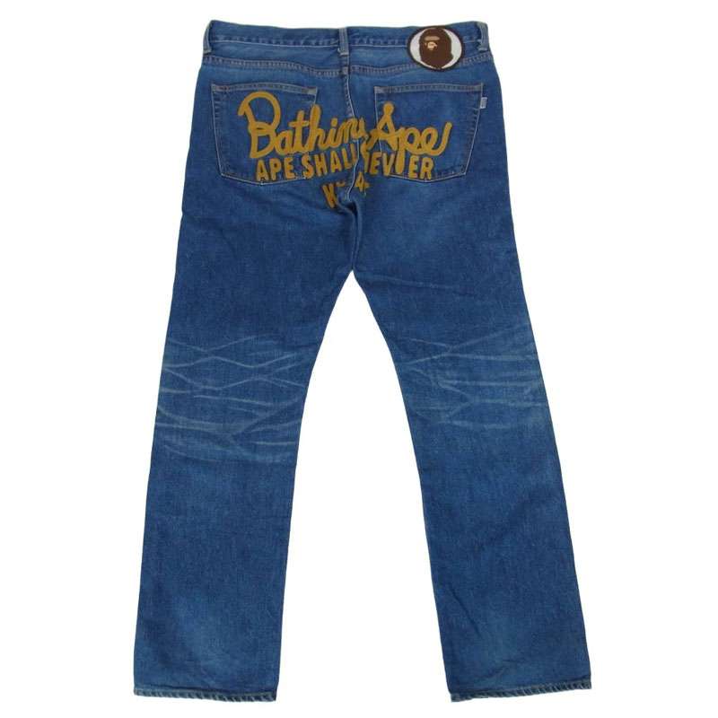 アベイシングエイプ 001DPG301006X SLIM TAPER バック刺繍 デニム パンツ 買取実績 画像