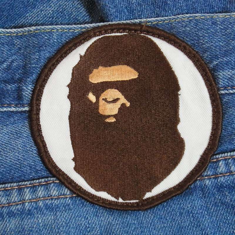 アベイシングエイプ 001DPG301006X SLIM TAPER バック刺繍 デニム パンツ 買取実績 画像