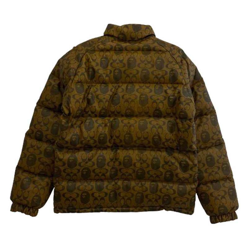 アベイシングエイプ 001HJG231902X COACH コーチ LEATHER DOWN JACKET Wネーム シープスキン レザー ダウンジャケット 買取実績 画像
