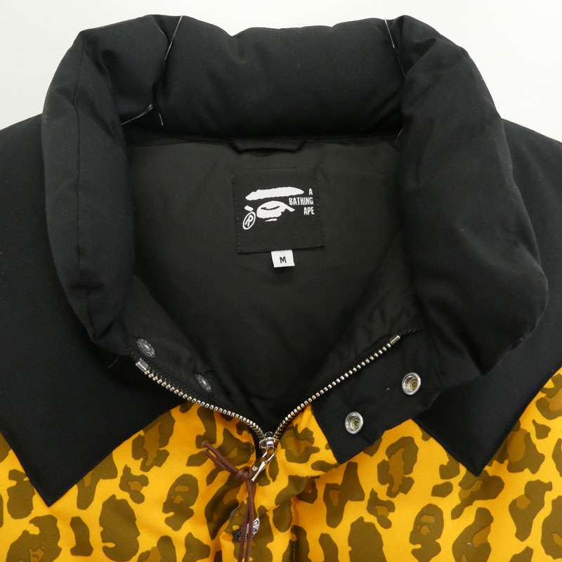 アベイシングエイプ 001LJA801017X Leopard camo 総柄プリント ダウン ベスト 買取実績 画像