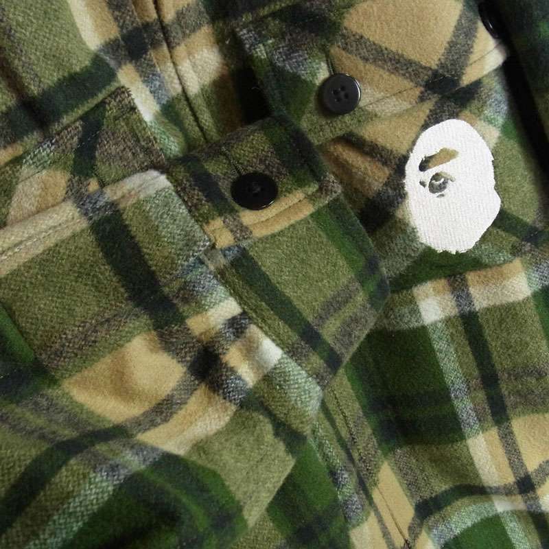 アベイシングエイプ 001ljh801001m CHECK CPO ZIP JACKET ウール チェック ジップ ジャケット 買取実績 画像