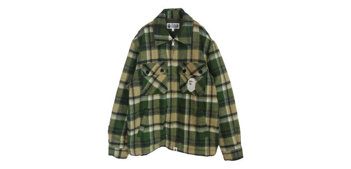 アベイシングエイプ 001ljh801001m CHECK CPO ZIP JACKET 買取実績