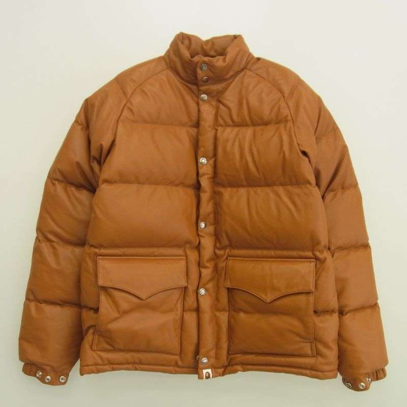 アベイシングエイプ 23AW 001DNJ801006M レザー クラシック ダウンジャケット 買取実績 画像
