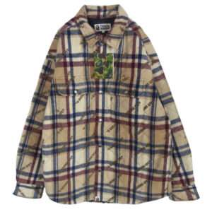 アベイシングエイプ 23AW 001HJJ801059I LOGO CHECK PATTERN PADDED FLANNEL SHIRT JACKET 買取実績