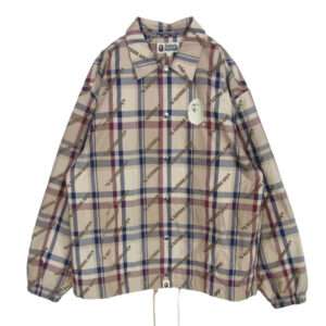 アベイシングエイプ 25SS 001LJJ801052I Logo Check Pattern Coach Jacket 買取実績