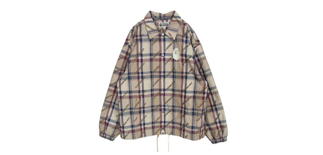 アベイシングエイプ 25SS 001LJJ801052I Logo Check Pattern Coach Jacket 買取実績