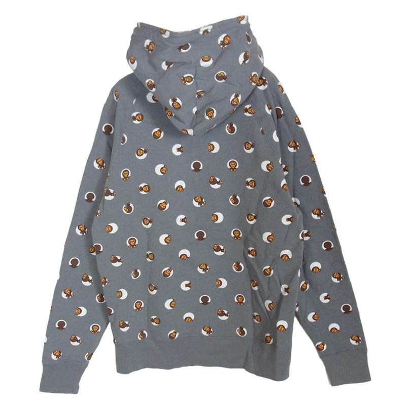 アベイシングエイプ 2910-115-006 Hooded Sweatshirt Hoodie マイロ 総柄 フルジップ スウェット フーディー パーカー 買取実績 画像