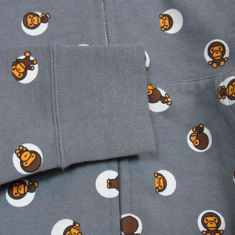 アベイシングエイプ 2910-115-006 Hooded Sweatshirt Hoodie マイロ 総柄 フルジップ スウェット フーディー パーカー 買取実績 画像