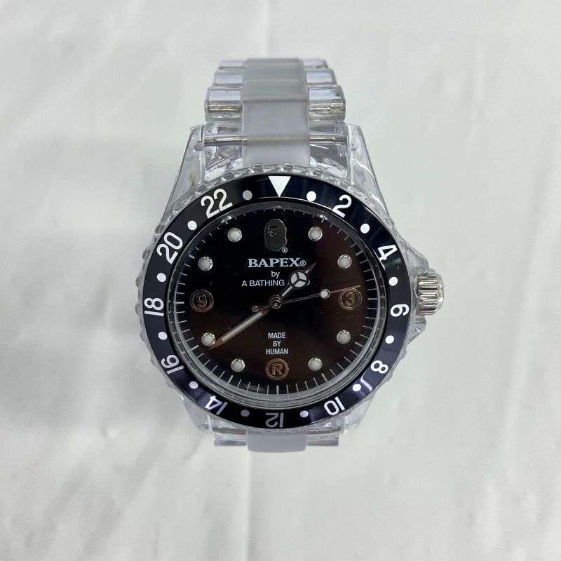 アベイシングエイプ BAPEX CLEAR WATCH ベイペックス クリアウォッチ クオーツ 腕時計 買取実績 画像