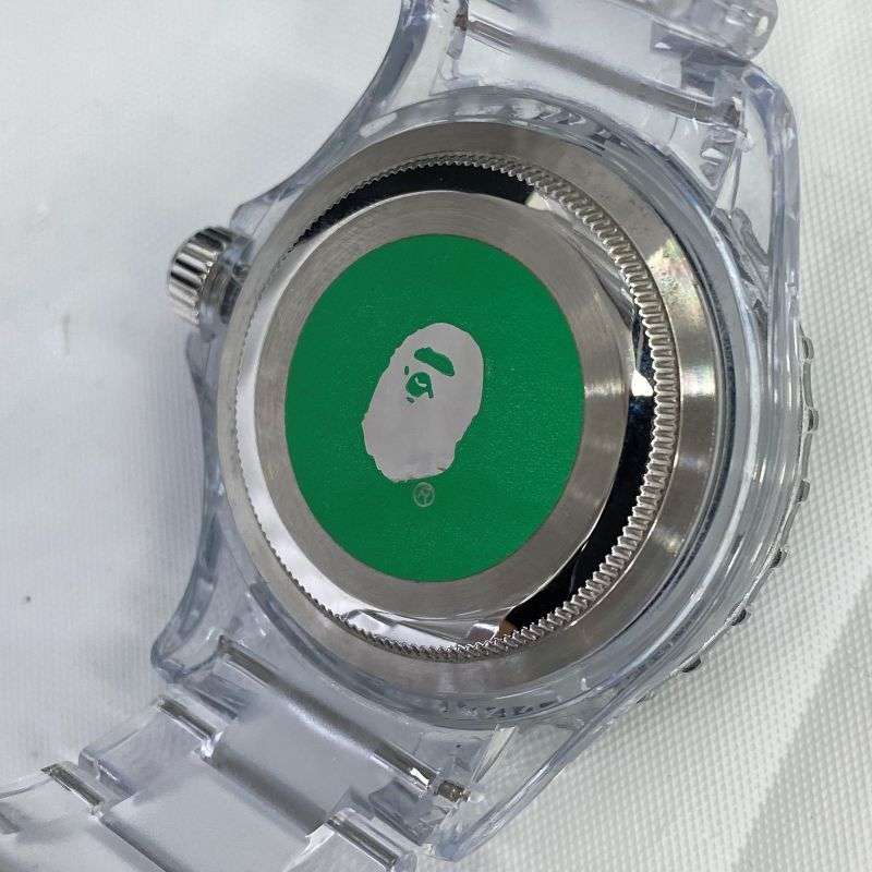 アベイシングエイプ BAPEX CLEAR WATCH ベイペックス クリアウォッチ クオーツ 腕時計 買取実績 画像