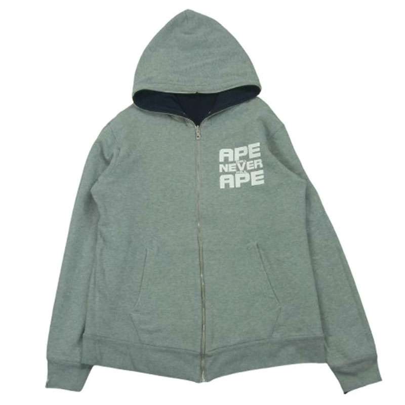 アベイシングエイプ カレッジ ロゴ ジェネラル プリント リバーシブル フルジップ スウェット パーカー 買取実績 画像