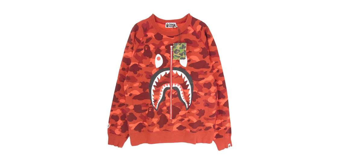 アベイシングエイプ Color Camo Shark Crew Sweatshirt ZIP 買取実績