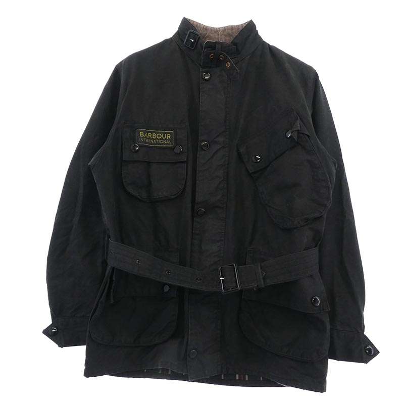 バブアー 70s 英国製 INTERNATIONAL JACKET 1crest 1ワラント AEROファスナー 黒生地 黒ボタン インターナショナル オイルド ジャケット 買取実績