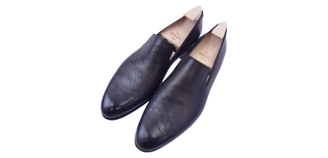 ベルルッティ 0290 × 4170 CURSIVE GALET カーシヴ ガレ カリグラフィー スリッポン ローファー レザーシューズ 買取実績