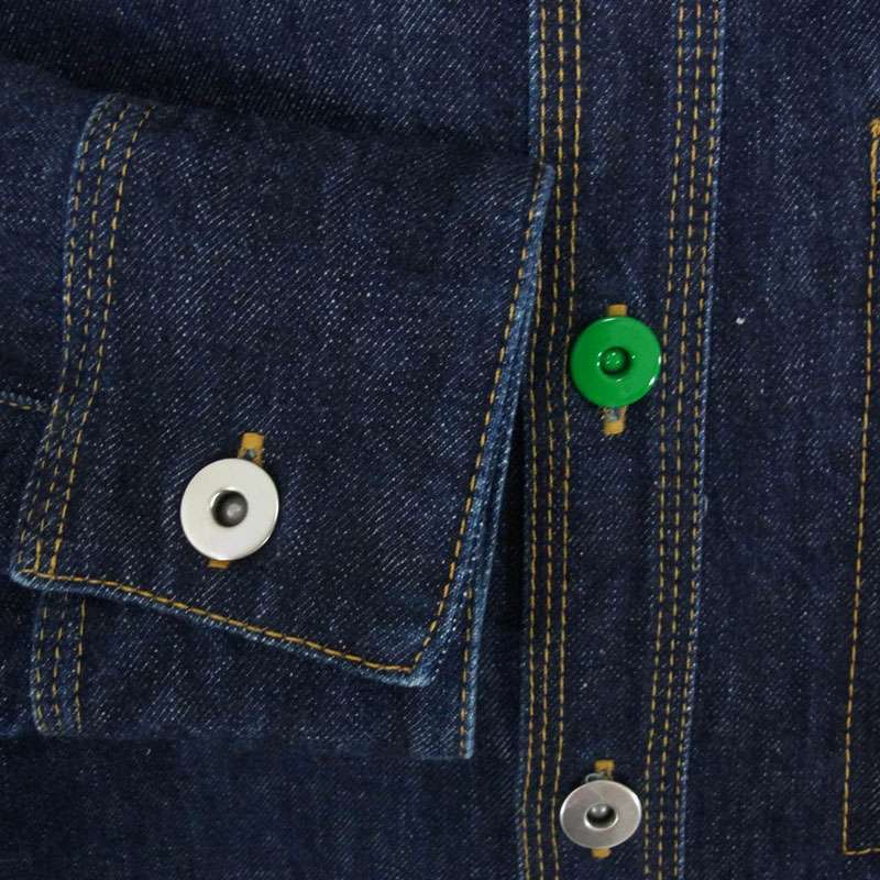 ボッテガヴェネタ 686067 V0W20 メタルボタン コントラストボタン 変形ポケット デニムシャツ ジャケット 買取実績 画像
