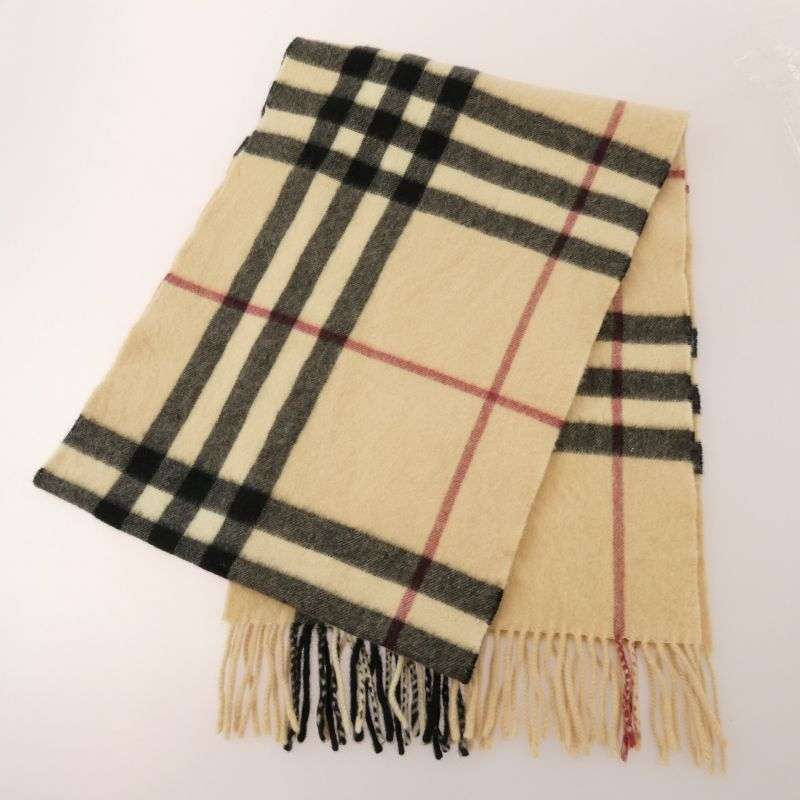 バーバリー カシミア チェック マフラー 買取実績 画像