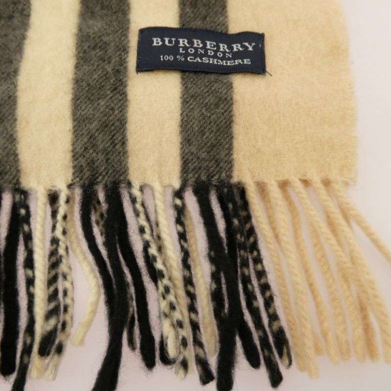 バーバリー カシミア チェック マフラー 買取実績 画像