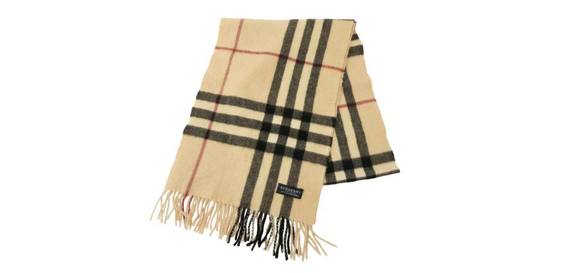 バーバリー カシミア チェック マフラー 買取実績