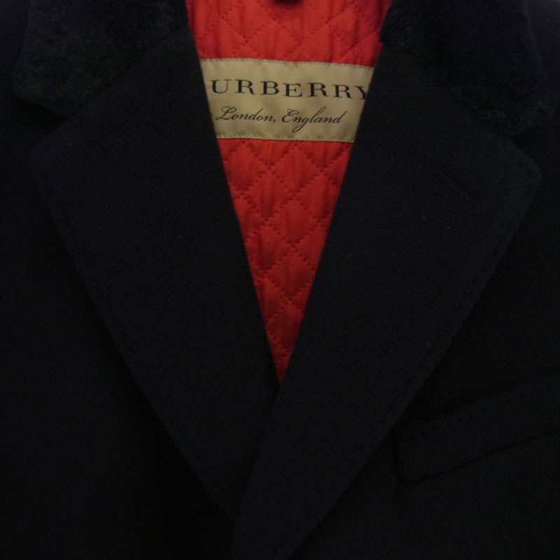 バーバリー ロンドン 4044670 ENGLAND 襟フェイクファー切替 ウール チェスターコート 買取実績 画像