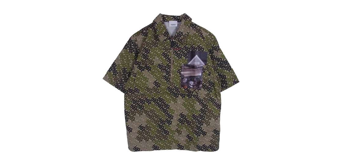 バーバリー ロンドン 4560514 TBロゴ総柄 カモフラ ハーフジップ 半袖 シャツ 買取実績