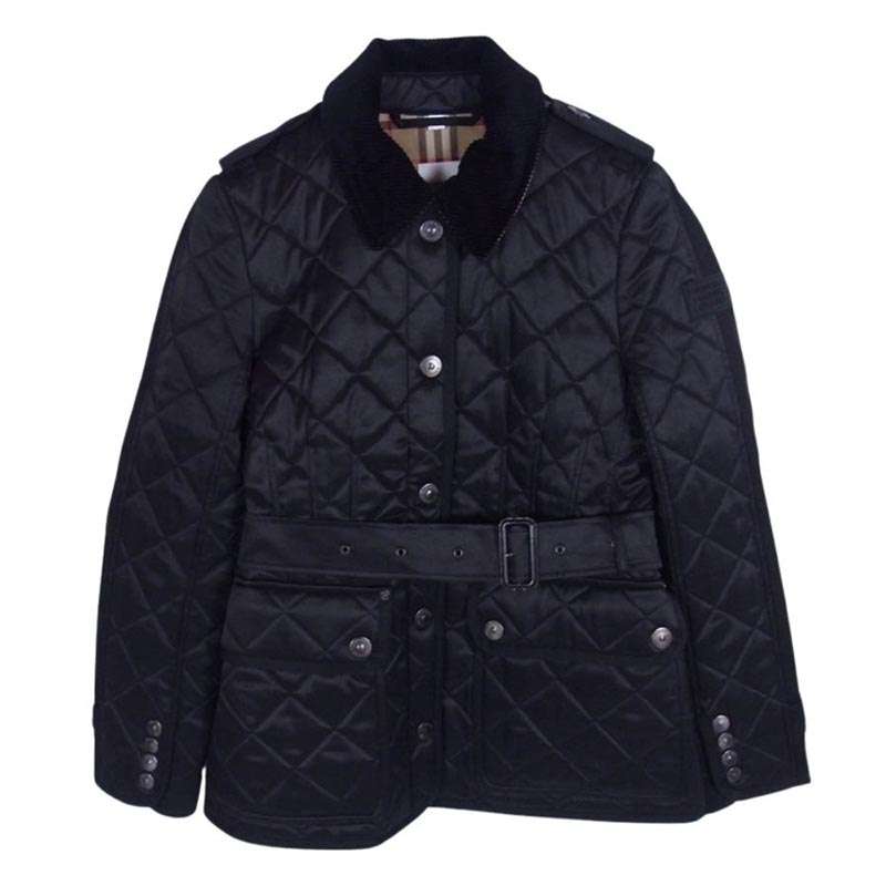 バーバリー ロンドン 8038326 2021 Future Archive カプセルコレクション 裏地ノバチェック 襟コーデュロイ キルティング切替 ベルテッド ハーフコート ジャケット 買取実績