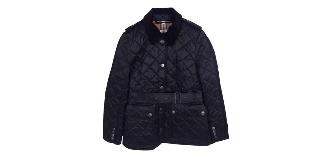 バーバリー ロンドン 8038326 2021 Future Archive カプセルコレクション 裏地ノバチェック 襟コーデュロイ キルティング切替 ベルテッド ハーフコート ジャケット 買取実績