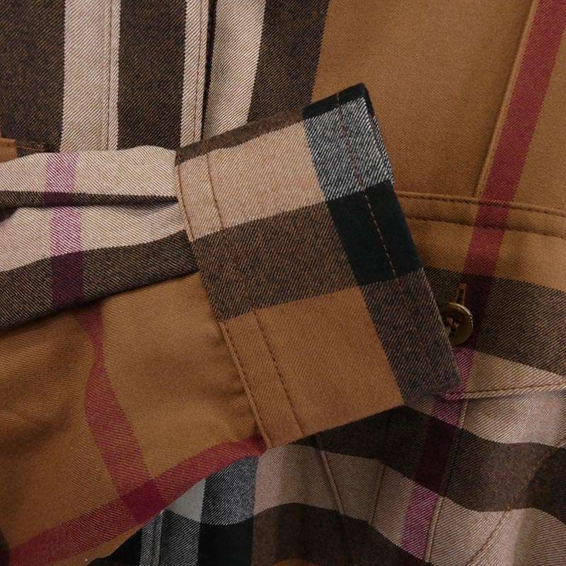 バーバリー ロンドン 8046712 Astride Check Wool Shirtdress ノバチェック ウール ベルテッド ワンピース ドレス 買取実績 画像