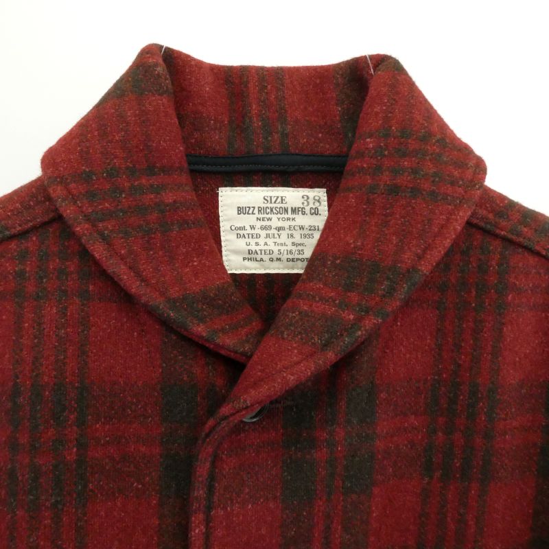バズリクソンズ BR13579 JACKET WOOL チェック ウール ジャケット 買取実績 画像