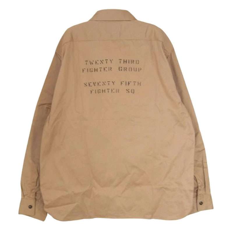 バズリクソンズ BR29476 HERRINGBONE WORK SHIRT FLYING TIGERS ヘリンボーン 長袖 ワークシャツ ステンシル 買取実績 画像