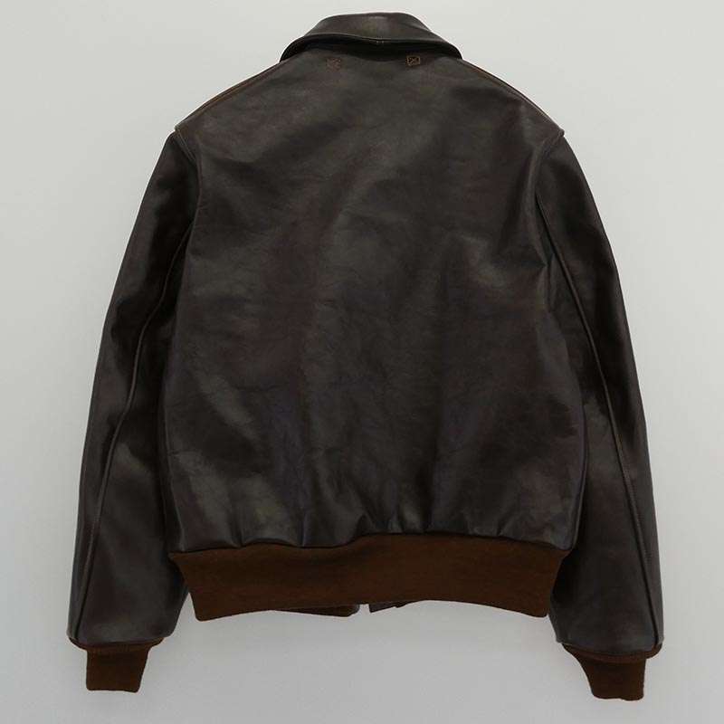 バズリクソンズ BR80555 type A-2 ORDER No.W535 AC 16159 BUZZ RICKSON CLOTHING CO. SEMI-ANILINE FINISHED ホースハイド フライト ジャケット 買取実績 画像