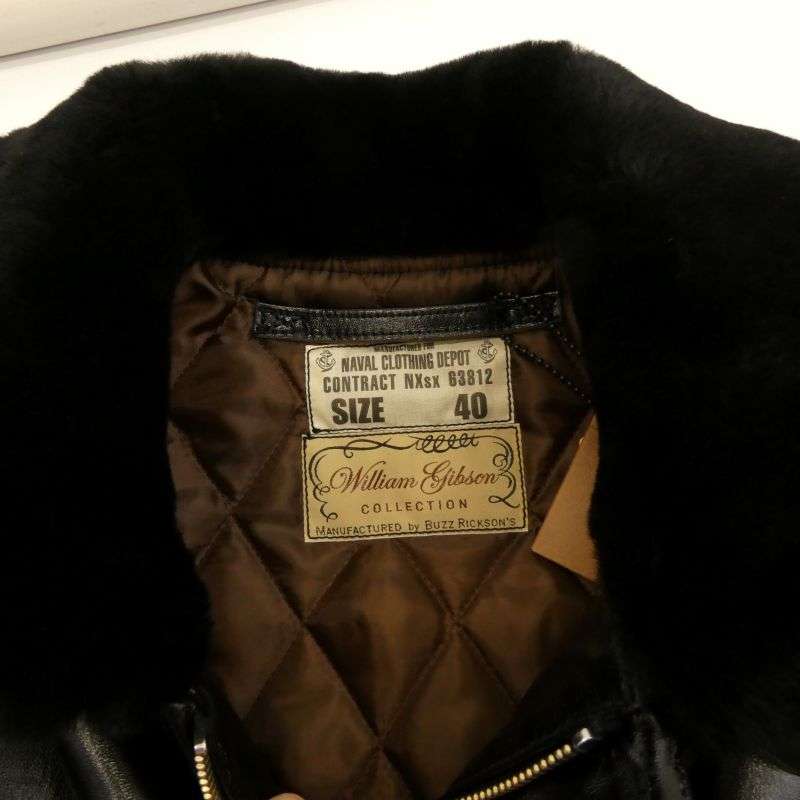 バズリクソンズ BR80640 WILLIAM GIBSON COLLECTION Type BLACK LEATHER N-1 ウィリアムギブソン レザー ジャケット 買取実績 画像
