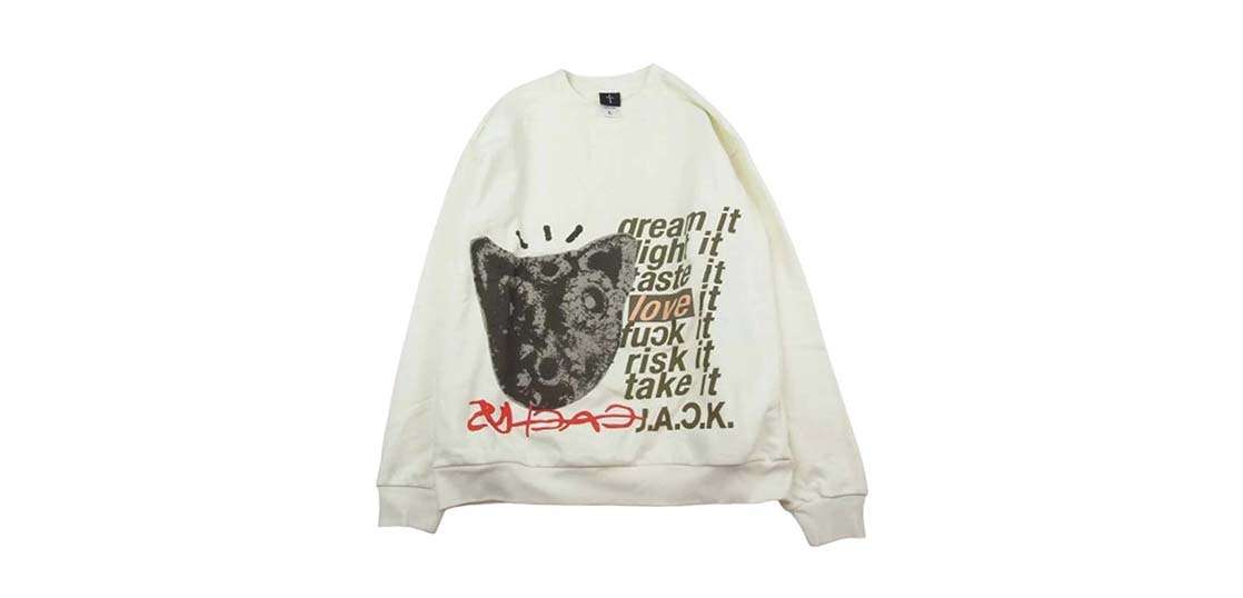 カクタスジャック Travis Scott D.L.T.L.F.R.T. CREWNECK ホワイト系 買取実績