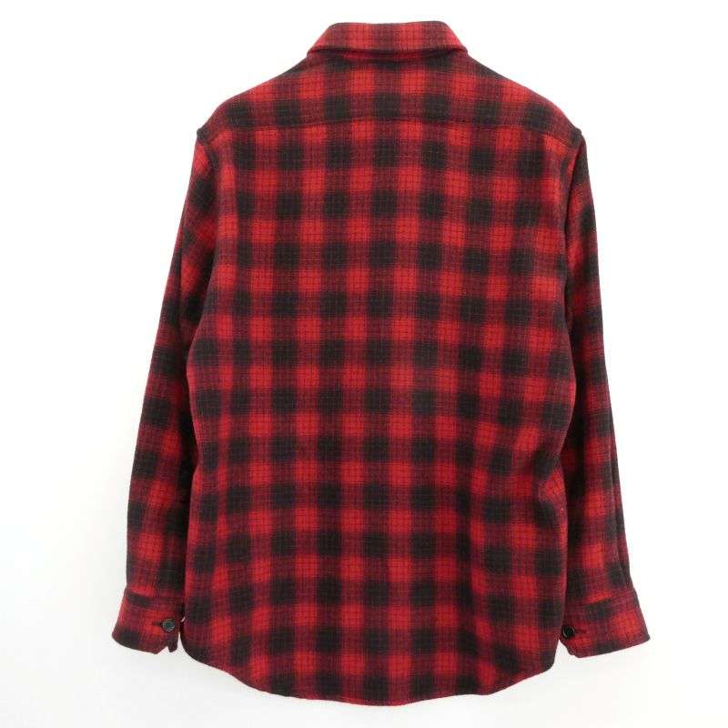 セリーヌ 22AW 2C574017F loose wool check shirt ルーズ チェック 長袖 シャツ 買取実績 画像