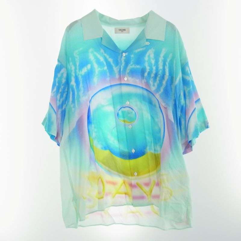 セリーヌ 22SS 2C517357Q MARCELO LANVIN レーヨン オープンカラー 半袖シャツ 買取実績 画像