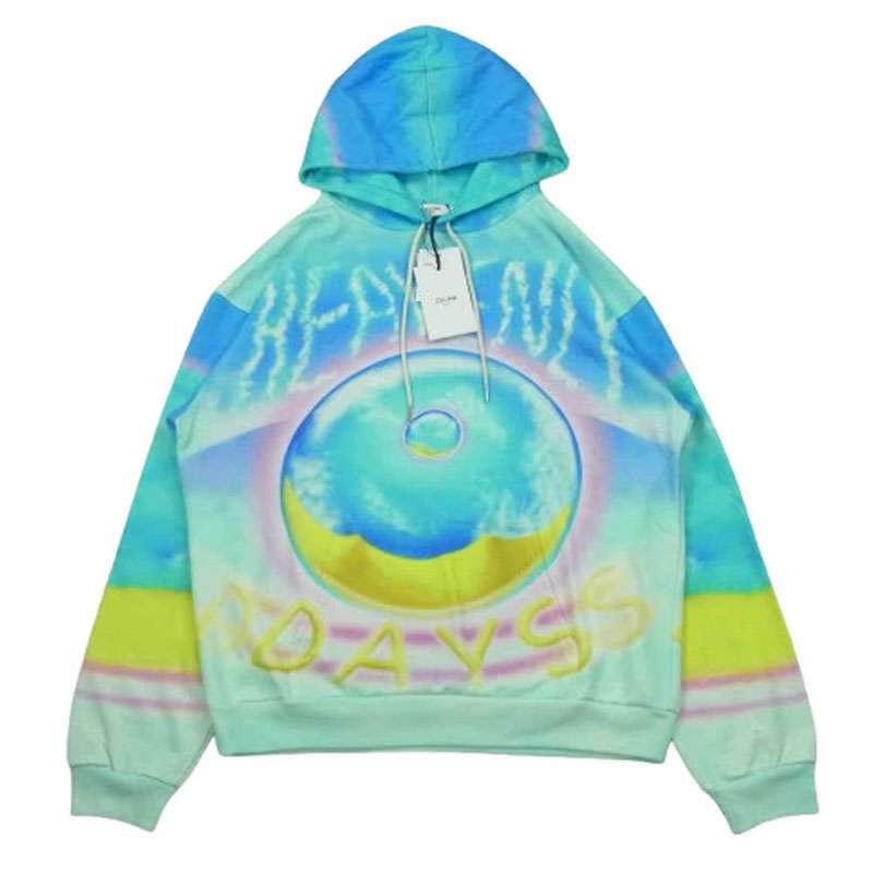 セリーヌ 22SS 2Y698468Q Marcelo Lavin HEAVENLY DAYS Loose Hoodie with Print in Cotton Fleece マルセロラヴィン ヘヴンリーデイズ コットン プリント ルーズ フーディ プルオーバー パーカー 買取実績 画像