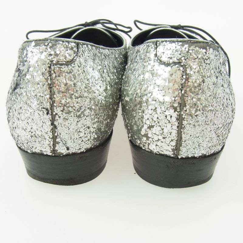 セリーヌ SA0199 グリッター ラメ ポインテッドトゥ レースアップ ドレス シューズ 買取実績 画像