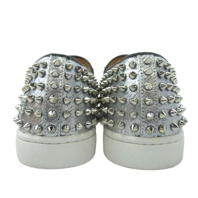 クリスチャンルブタン 1160512 ROLLER BOAT FLAT LAMINATO ANIMAL ローラーボート スタッズ スリッポン 買取実績 画像