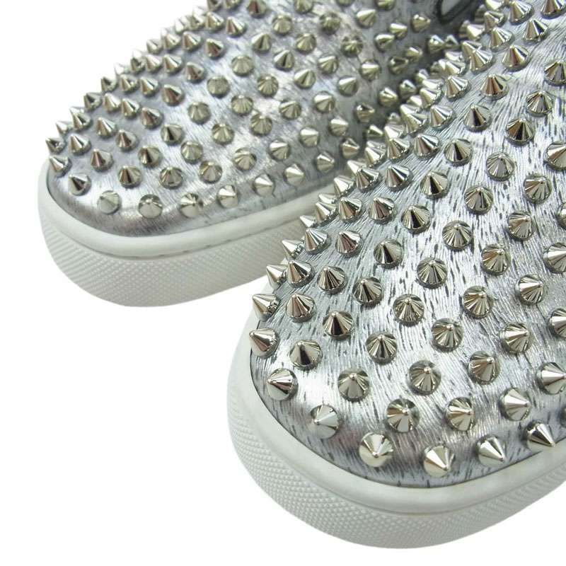 クリスチャンルブタン 1160512 ROLLER BOAT FLAT LAMINATO ANIMAL ローラーボート スタッズ スリッポン 買取実績 画像