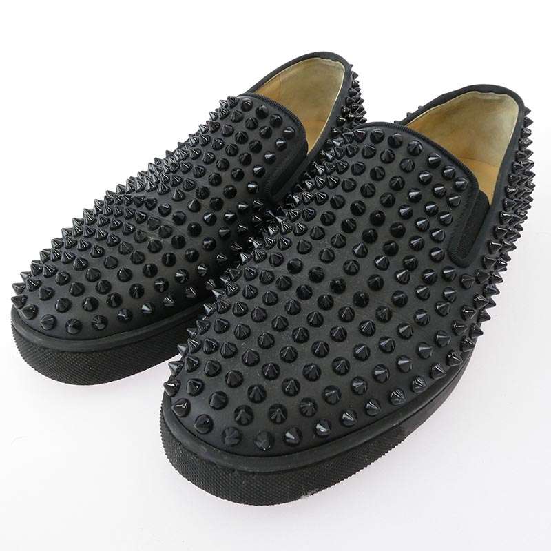 クリスチャンルブタン ブラック スタッズ スリッポン スニーカー 買取実績 画像