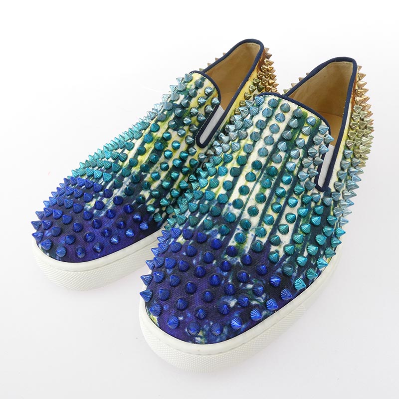 クリスチャンルブタン マルチカラー スタッズ スリッポン スニーカー 買取実績 画像