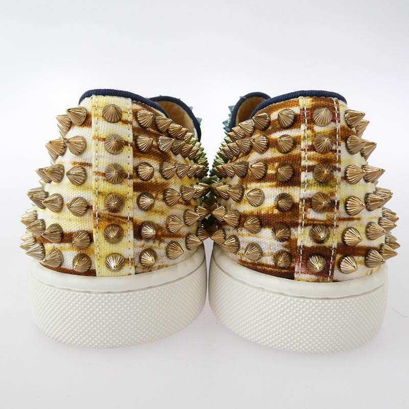 クリスチャンルブタン マルチカラー スタッズ スリッポン スニーカー 買取実績 画像