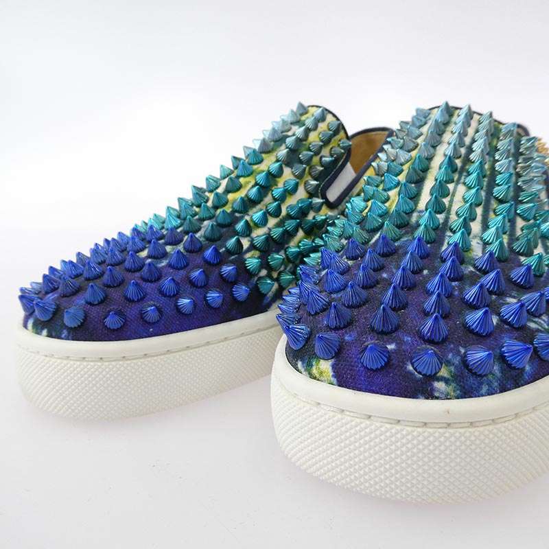 クリスチャンルブタン マルチカラー スタッズ スリッポン スニーカー 買取実績 画像