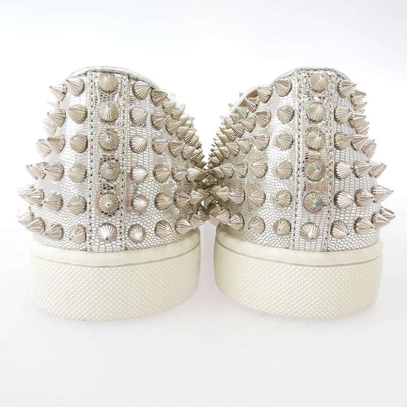 クリスチャンルブタン シルバー スタッズ スリッポン スニーカー 買取実績 画像